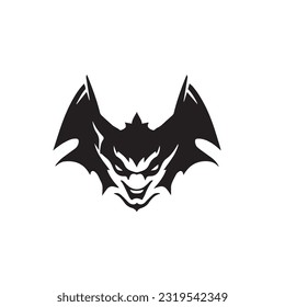 bat black and white silhouette illustration 