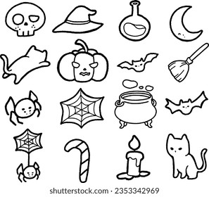 bat black,cat,boybroomcandlecandycartooncatcharactercollectioncutedeadghostgirlhalloweenillustrationlittle ghostmoonmummynightpumpkinsetskeletonskullspiderspider webvectorwitch hatwitch potwitches