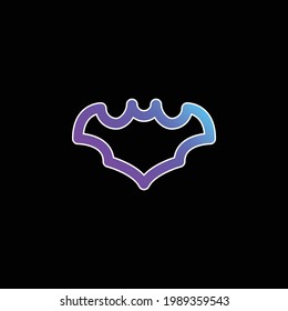 Bat blue gradient vector icon