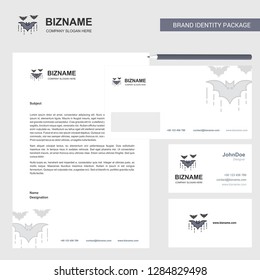 Bat Business Letterhead, Envelope and visiting Card Design vector template