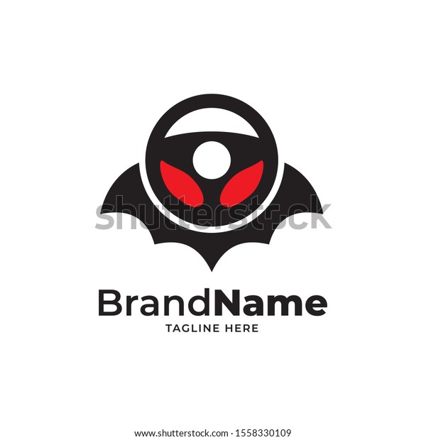 bat car logo template design vector, tech logo design\
concept 