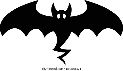 Bat cartoon character vector illustration