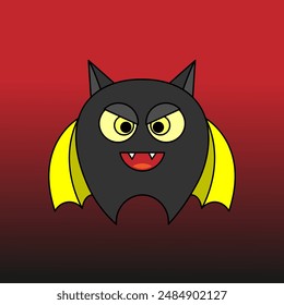 Bat cartoon design vector illustration.