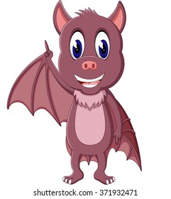 Bat cartoon flying of illustration