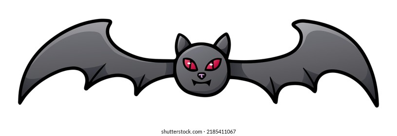 Bat cartoon illustration isolated on white background