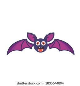 bat cartoon mascot icon vector illustration design template web