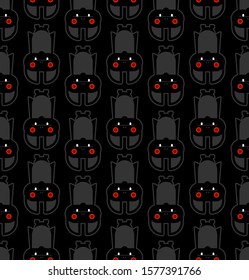 Bat cartoon pattern seamless. flittermouse background. vector ornament. rearmouse texture. Baby fabric