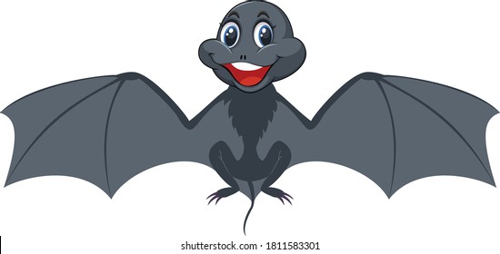Bat cartoon vector art and illustration