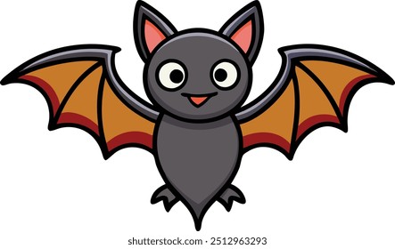 A bat cartoon vector for Halloween