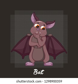 bat cartoon vector illustration