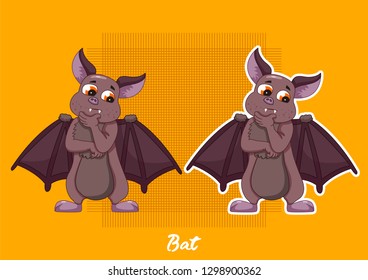 bat cartoon vector illustration