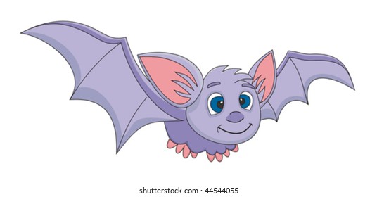 Bat cartoon vector illustration