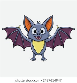 Bat cartoon vector image and art