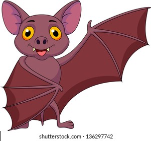 	Bat cartoon waving