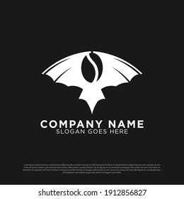 Bat coffee shop logo design inspiration, best for cafe restaurant logo brand template