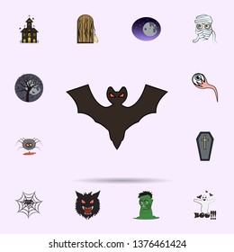 bat colored icon. Halloween icons universal set for web and mobile