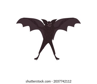 bat comic character witn wings open