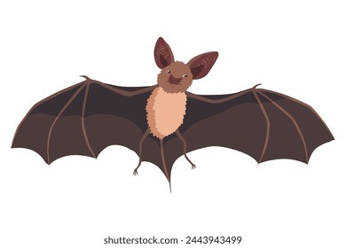 Bat. Concept cartoon bat. Vector clipart illustration isolated on white background