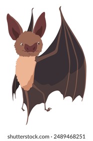 Bat. Concept cartoon bat. Vector clipart illustration isolated on white background