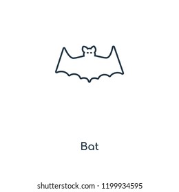 Bat concept line icon. Linear Bat concept outline symbol design. This simple element illustration can be used for web and mobile UI/UX.