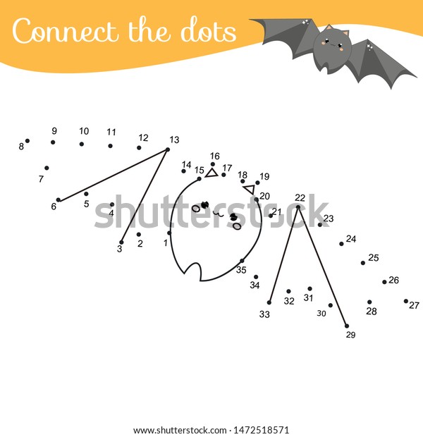 Bat Connect Dots Dot Dot By Stock Vector Royalty Free