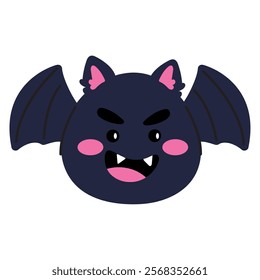 bat creatures emoji isolated vector