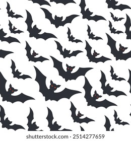Bat decoration for home vector cartoon seamless pattern background.