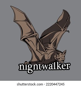 Bat digital design for t shirts