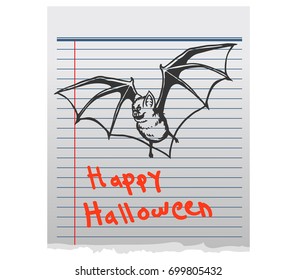 Bat Doddle Character On Paper