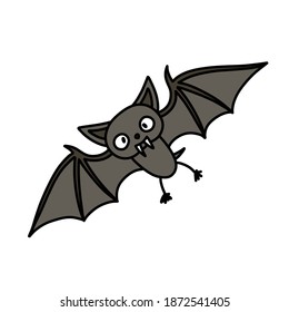 bat doodle icon, vector illustration