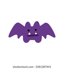 Bat doodle, illustration, simple, minimalist, hand-drawn, playful, clean, cute, aesthetic and friendly