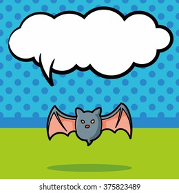 bat doodle, speech bubble