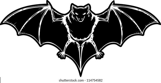 Bat drawing vector