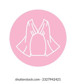 Bat dress black line icon. Pictogram for web page, mobile app, promo.