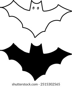  Bat Duo: Outline and Silhouette