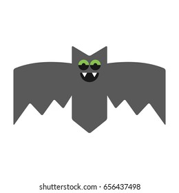 Bat. Emotional vampire character for Halloween. Vector illustration for design
