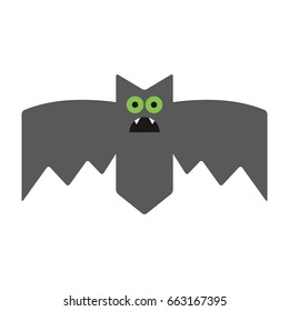 Bat. Emotional vampire, the character for Halloween. Vector illustration for design