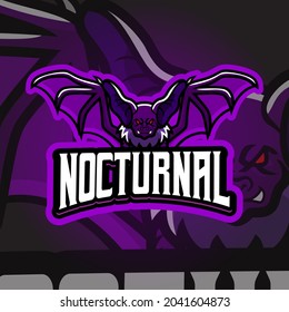 Bat Esport logo. Suitable for team logo or esport logo and mascot logo, or tshirt design.