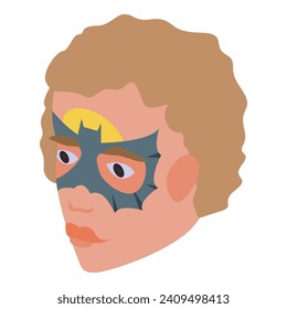 Bat face painting icon isometric vector. Kid makeup. Girl party