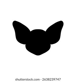 Bat face silhouette vector flat illustration design.