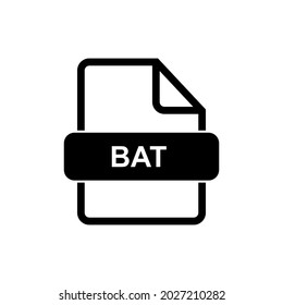 BAT file format icon vector sign symbol