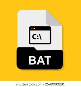 bat file icon with yellow background