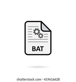 BAT file on white background vector