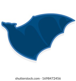 Fledermausdesign-Logo. Silhouettenzeichnung