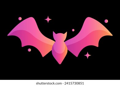 Bat Flat Fortune Sticker Design