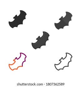 bat flat halloween icon pack