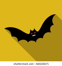 Bat flat icon illustration isolated vector sign symbol