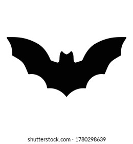 Bat Flat Icon Isolated On White Background