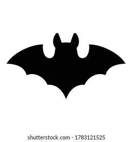Bat Flat Icon Isolated On White Background