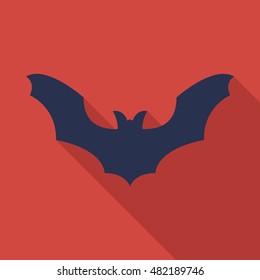 bat flat icon. You can be used bat icon for several purposes like: websites, UI, UX, print templates, promotional materials, info-graphics, web and mobile phone apps.